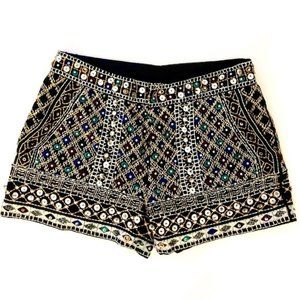 Zara embellished embroidered shorts
